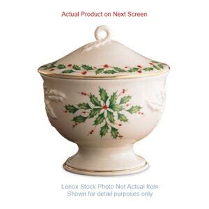 NEW Lenox Holiday Covered Candy Dish with Lid